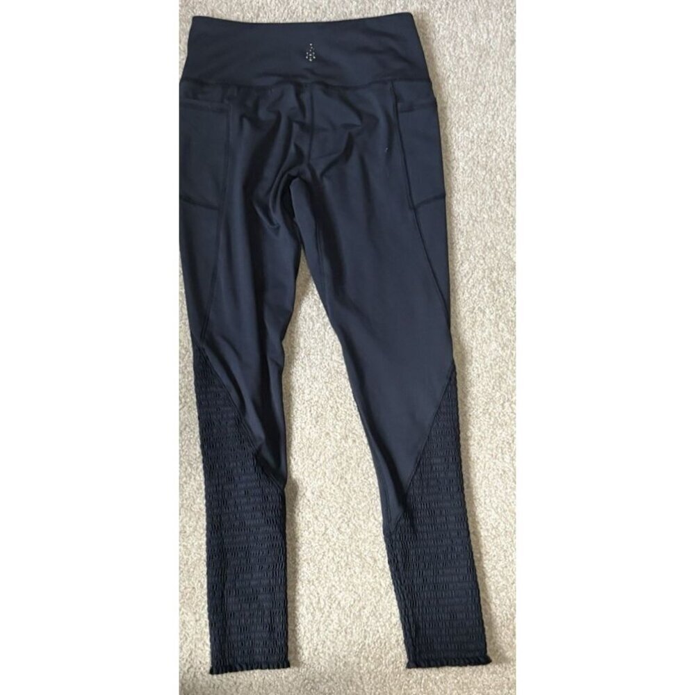 Free People Black Legging Women's Medium Gathered at bottom of leg 26" Inseam - Picture 7 of 7